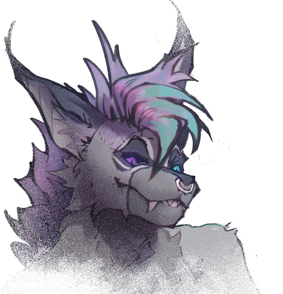 Example of a detailed furry character headshot